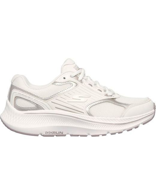 Skechers White Performance Go Run Consistent 2.0 Advantage Damen Naturleder Sneaker