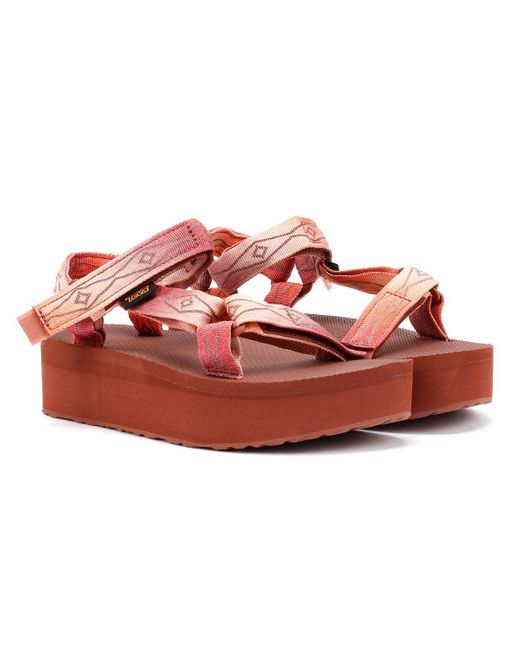 Flatform Universal Sandali Rossi Da Donna di Teva in Red
