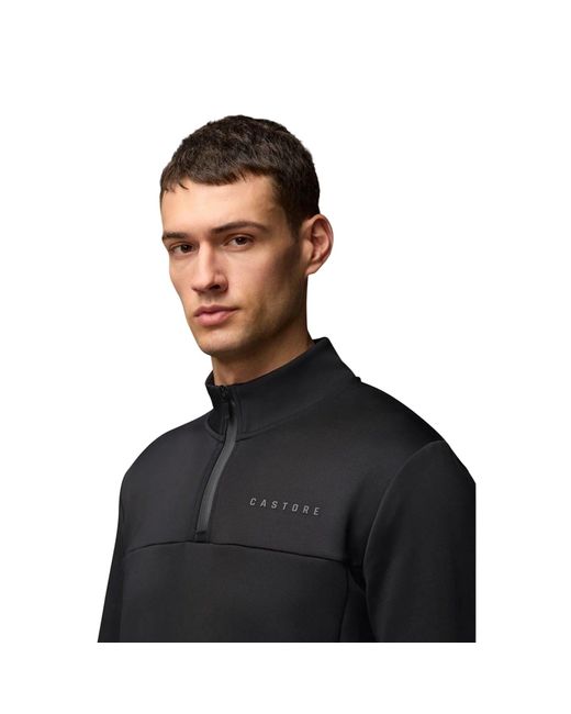 Castore Black Scuba 1/4 Zip Polyester Sweatshirt for men