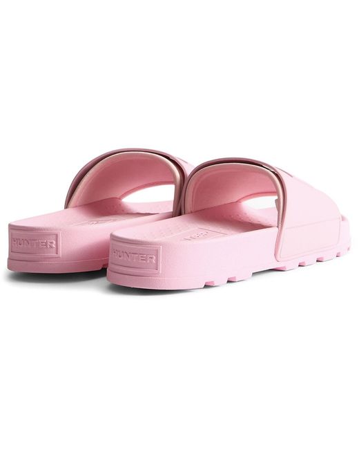 Hunter Pink Core Embossedr Polyurethane Parfait Slides Pu