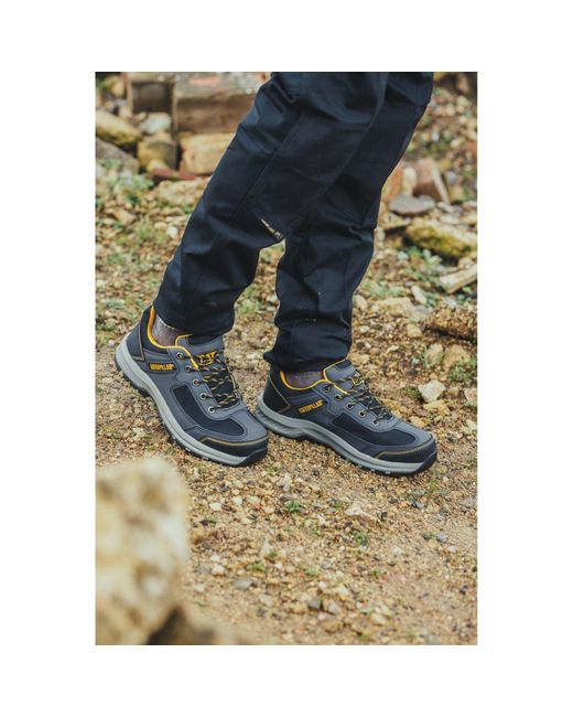 CAT Safety Gray Caterpillar Elmore Low Synthetic Safety Trainers for men