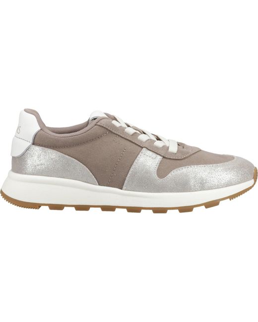 TOMS Gray Trvl Lite Retro Leather Sneakers
