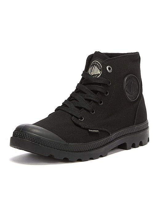 Palladium Black Pampa Hi Mono Chrome Boots for men