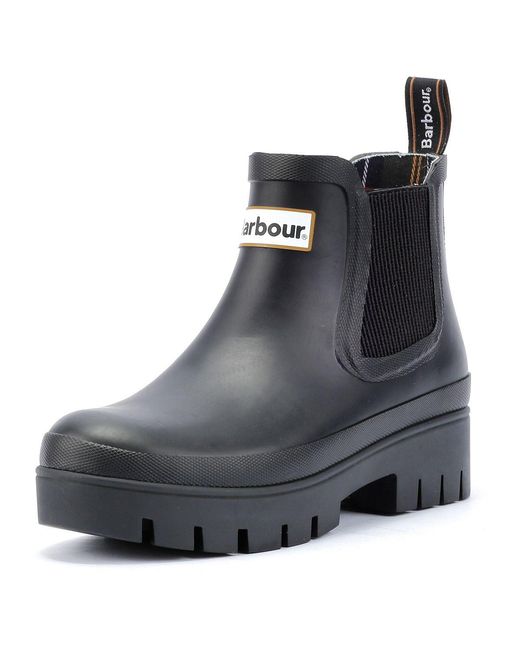 Barbour Black Halton Ankle Wellington Boots