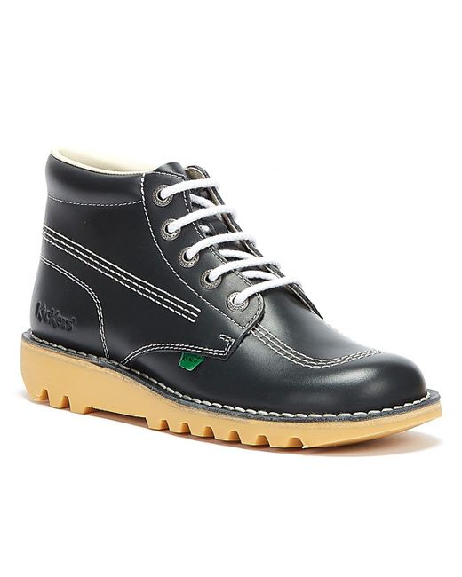 Kickers Blue Kick Hi Core Natural Leather Boots for men
