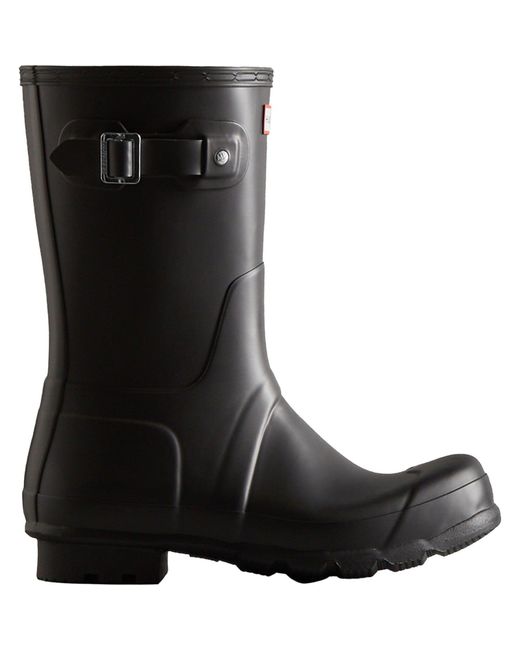 Hunter Black Original Short Wellington Boots for men