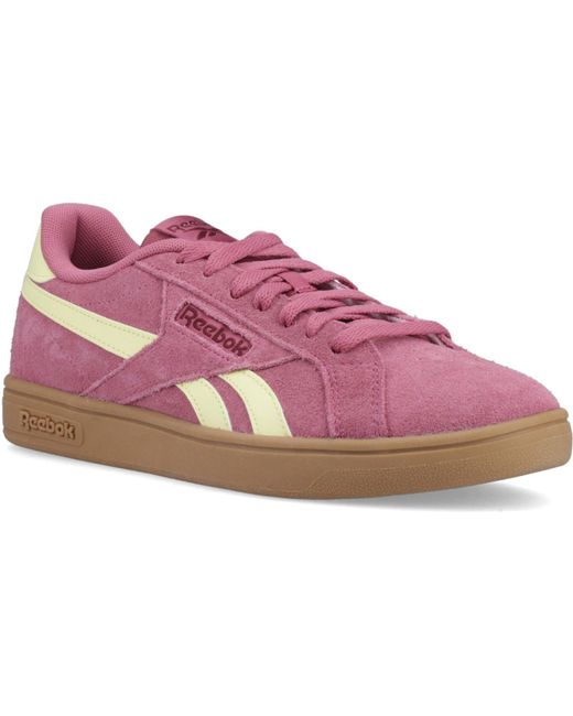 Reebok Purple Court Retro Textile Studiopink/Yel/Haze/Blkcherry Trainers