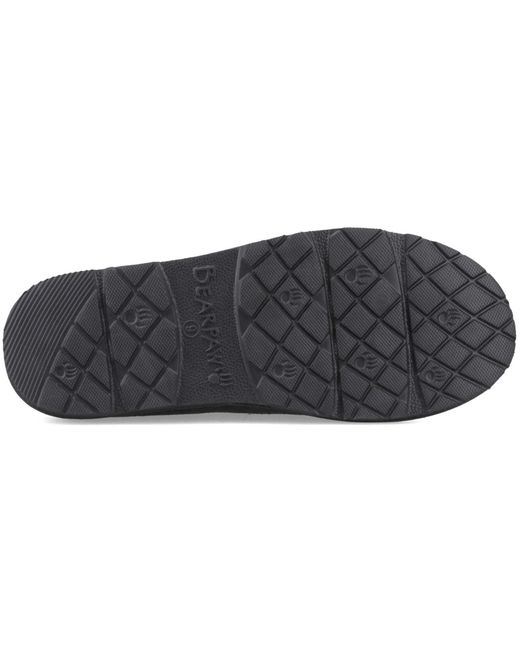 BEARPAW Gray Beau Suede Dark Slippers for men