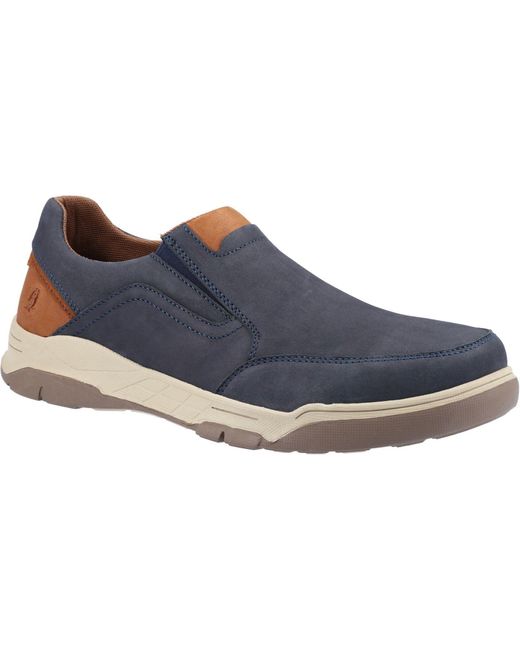 Hush Puppies Blue Fletcher -Lederslipper