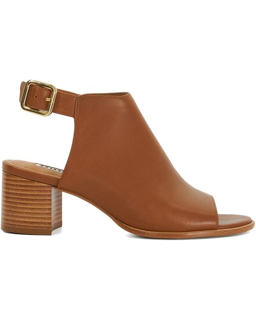 Dune Brown Joupin Leather Heels