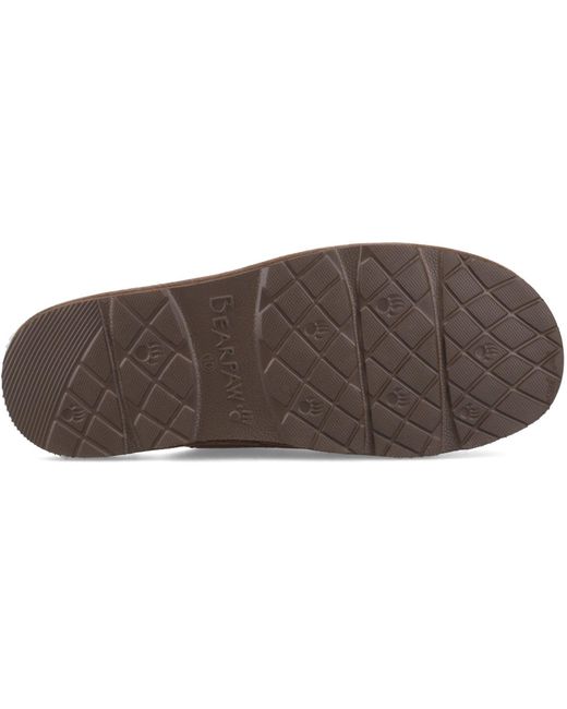 BEARPAW Brown Walker Suede Earth Slippers for men