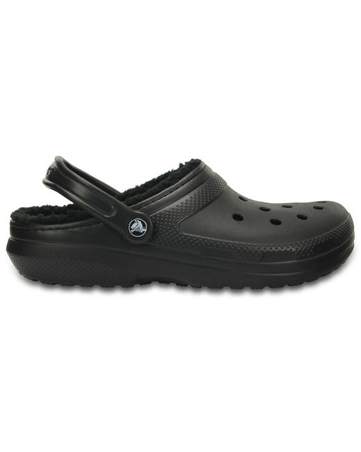 CROCSTM Black Classic Lined Synthetic Clogs