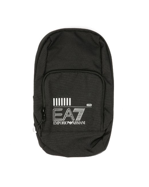 EA7 Black Train Core Large Synthetic Cross Bag for men