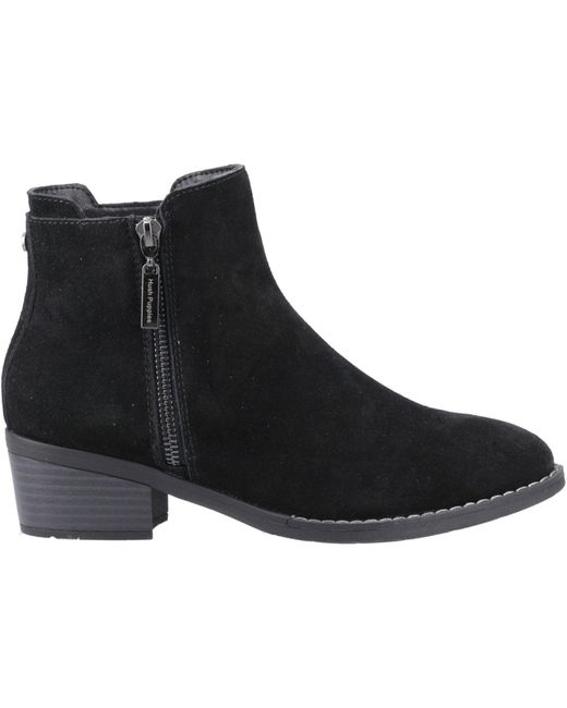 Hush Puppies Black Ingrid Wildleder Farbe Stiefeletten Mit Absatz