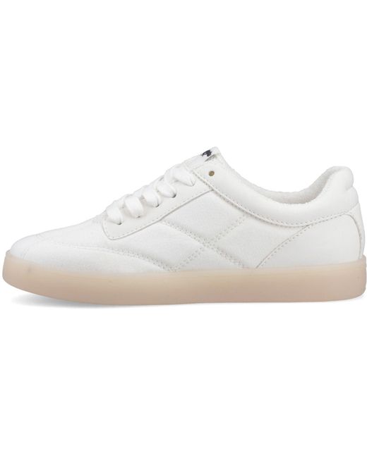 Rocket Dog White Kitty Canvas Pu Cotton Trainers