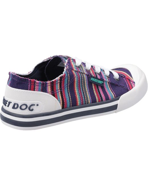 Rocket Dog Blue Jazzin Cotton Multi Trainers