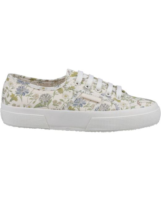 Superga Gray 2750 Floral Print Baumwoll-sneaker