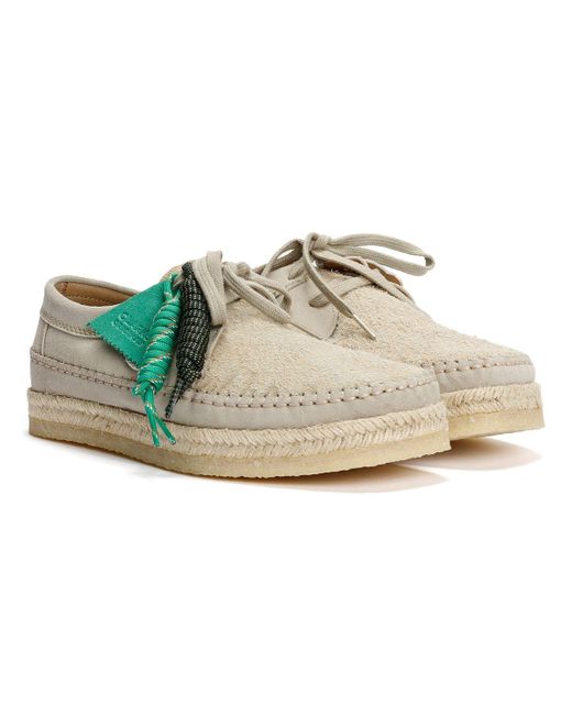 Pompeii3 White X Clarks Originals Weaver Suede Ice Shoes for men