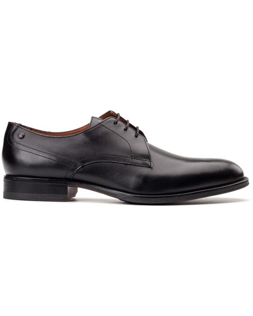 Base London Black Edison Leather Lace-Up Shoes for men