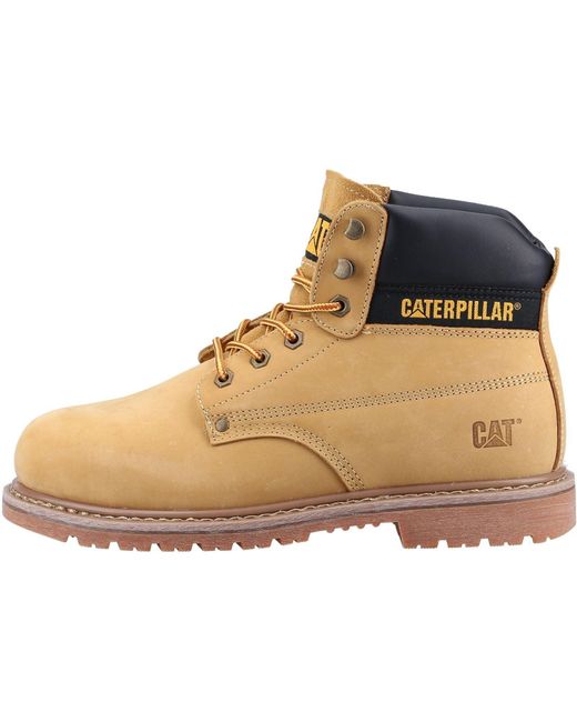 CAT Safety Natural Caterpillar Powerplant S3 Nubuck Safety Boots