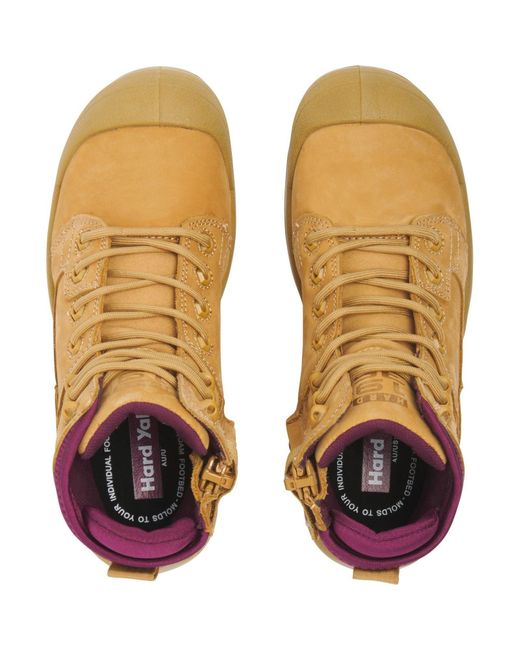 Hard Yakka Brown Legend Leather Wheat Safety Boots