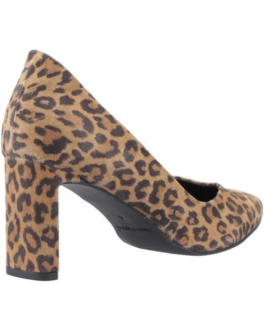 Hush Puppies Metallic Olivia Suede Leopard Round Court Heels