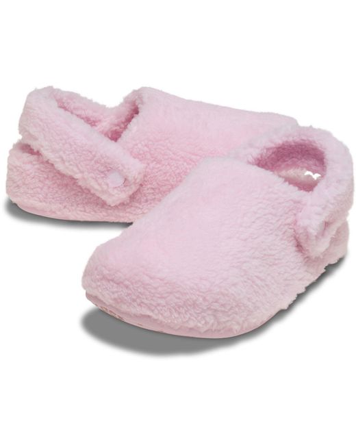 CROCSTM Pink Classic Cozzzy Slippers