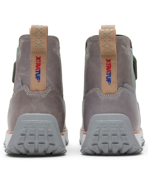 XtraTuf Gray Ankle Deck Leather Leather /Iceberg Wellington Boots