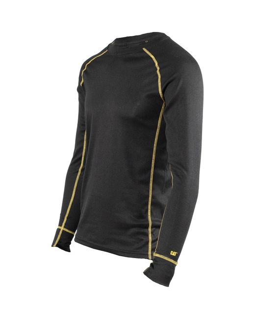 Caterpillar Black Thermo Synthetic Base Layer Shirt for men