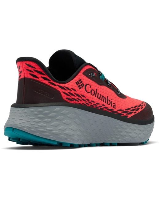 Columbia Red Konos Trillium Atr Polyester Neon Sunrise/ Chloride Hiking Shoes
