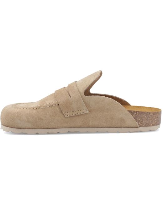 Hush Puppies Natural Briar Closed Toe Suede Taupe Mules