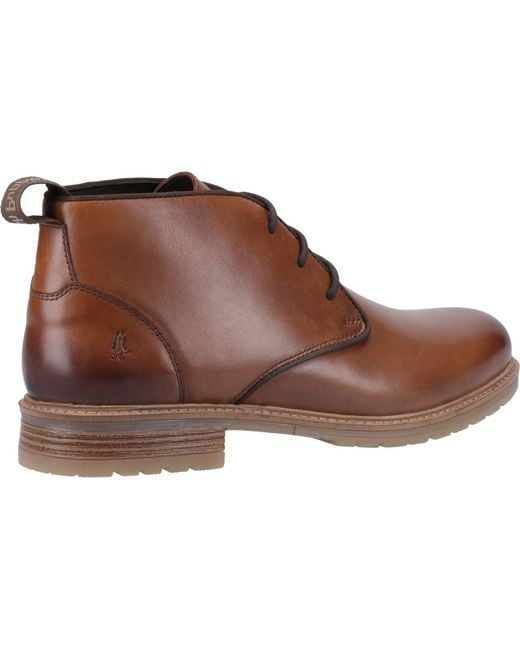 Hush Puppies Brown Ricky Leather Ankle Boots for men