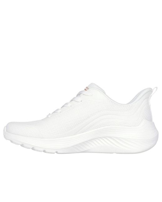 Skechers White Bobs Squad Waves Still Wading Textiler -Sneaker
