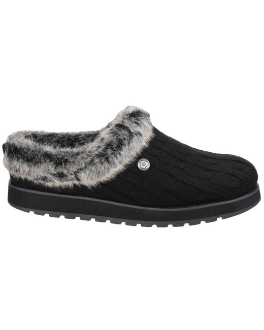 Skechers Black Keepsakes Ice Angel 31204-Blk Slip On Shoes