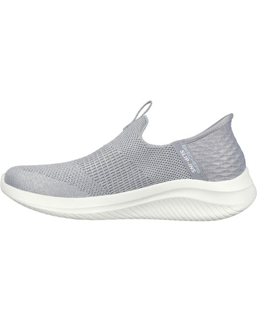 Skechers Gray Ultra Flex 3.0 Smooth Step 149709-Ltgy Light Slip On Shoe
