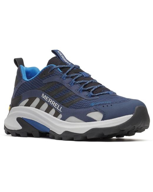 Merrell Blue Moab Speed 2 Gtx Nylon Night Hiking Shoes for men