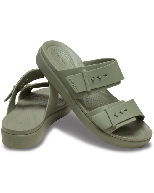 CROCSTM Green Brooklyn Buckle Eva Cargo Sandals