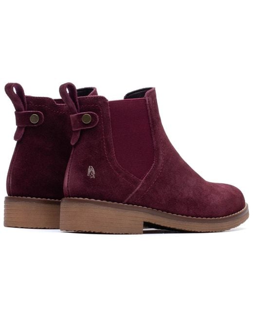 Hush Puppies Purple Maddy Suede Boots