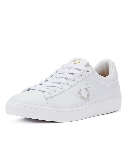Fred Perry White Spencer Leather Trainers for men