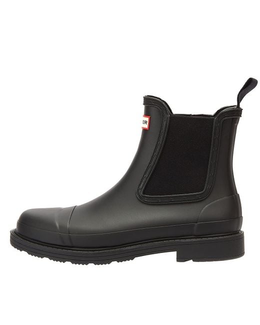 Hunter Black Chelsea Boots