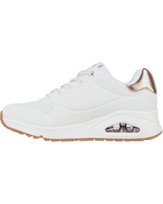 Skechers White Uno - Shimmer Away Synthetische -Sneaker