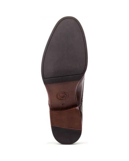 Base London Brown Bell Leather Burnt Brogues Shoes for men