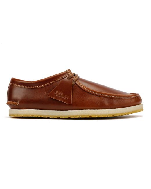 Clarks Godney Lace Lederen Bruine Veterschoenen in het Brown voor heren
