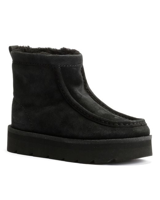 Clarks Black Meare Rooey Suede Boots