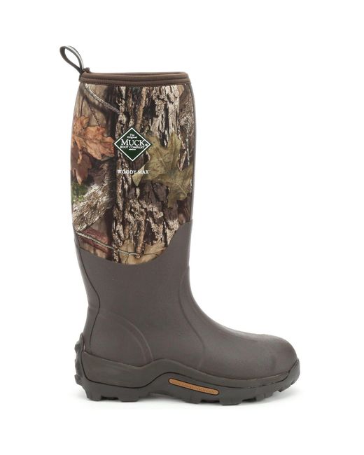 Muck Boot Brown Woody Max Rubber Mossy Oak Wellington Boots