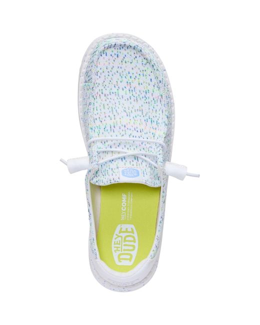 HeyDude Blue Wendy Stretch Polyester /Multi Loafers