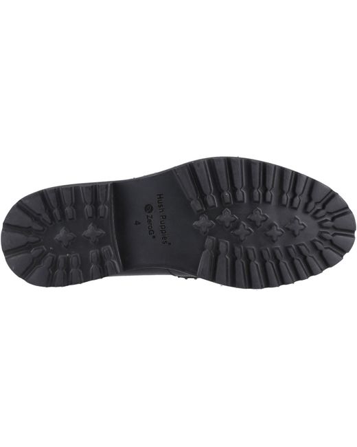 Hush Puppies Black Genie Leather Standard Loafers