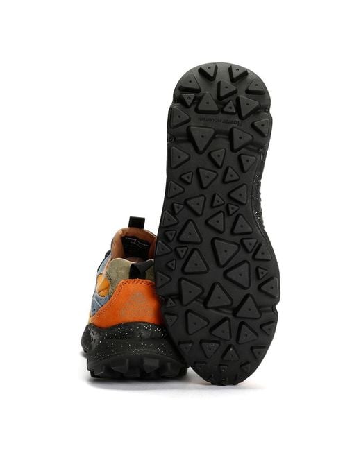 Flower Mountain Blue Yamano 3 Papaya Trainers