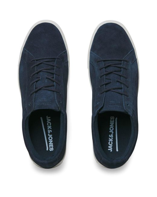 Jack & Jones Blue Galaxy Suede Suede Blazer Trainers for men