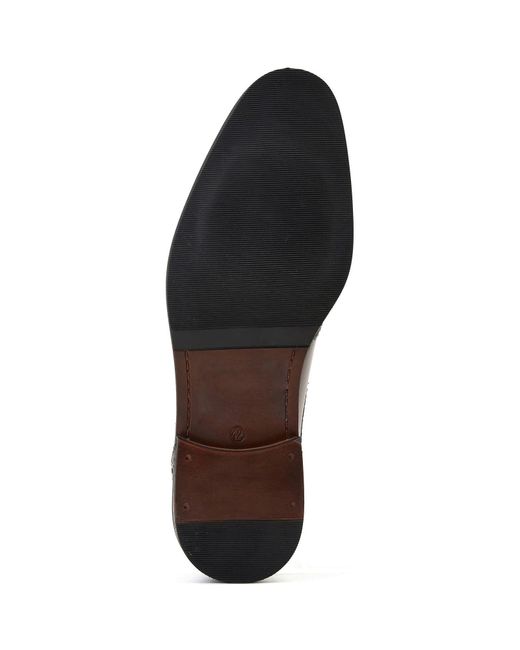 Base London Brown Lapel Leather Bordo Oxford Shoes for men